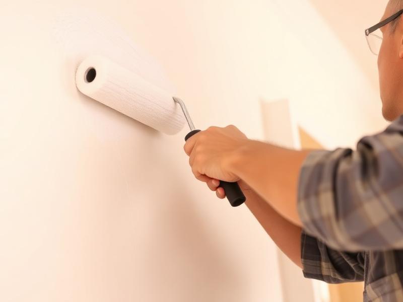 Pintura residencial com rolo